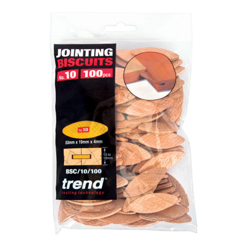 100 x No.10 Wooden Biscuits