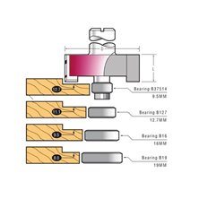 Titman RCB95-127 x 1/2" TCT Rebate with Bearing Sets