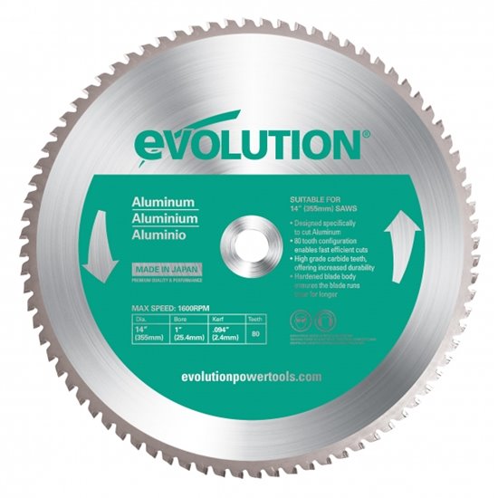 Evolution 355mm Aluminium Cutting Blade