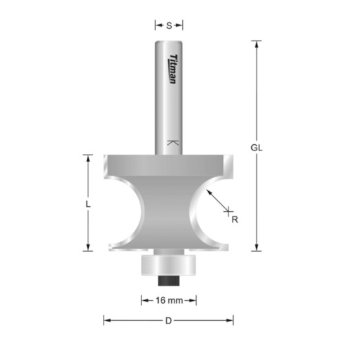 Titman CBC2 x 1/4" TCT Staff/Corner Bead Cutter