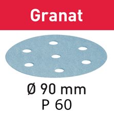 Festool Abrasive sheet Granat STF D90/6 P60 GR/50