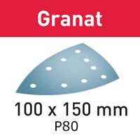 Festool Delta Abrasive sheet Granat STF 100x150mm P80 GR/10