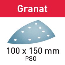 Festool Delta Abrasive sheet Granat STF 100x150mm P80 GR/10