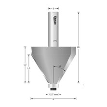 Titman BGT60 x 1/4" 60° TCT Bearing Edge Trimmer