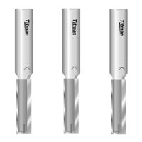 Titman H122 x 1/2" Pack of 3 Straight Fluted Router Cutter