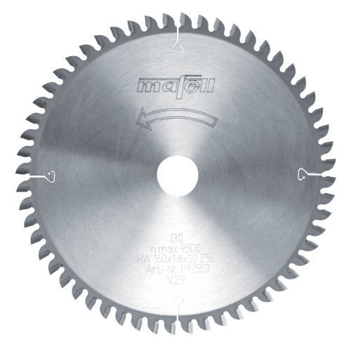 Mafell 160 x 1,2/1,8 x 20 mm x 56 teeth