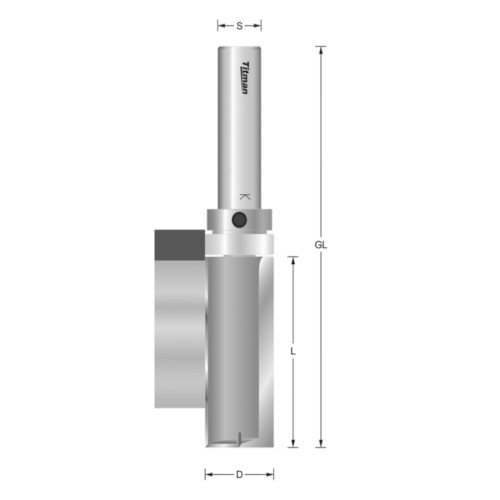 Titman PGC1925 x 1/2" 90° Profile Guided Cutter