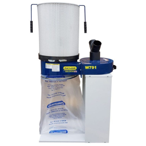 Charnwood W791CF Professional Dust Extractor With Cartridge Filter1500w, 240v