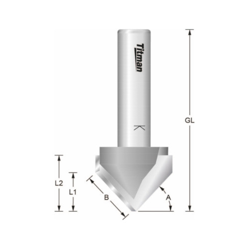 Titman VGC30 x 1/4" TCT Grooving Cutter